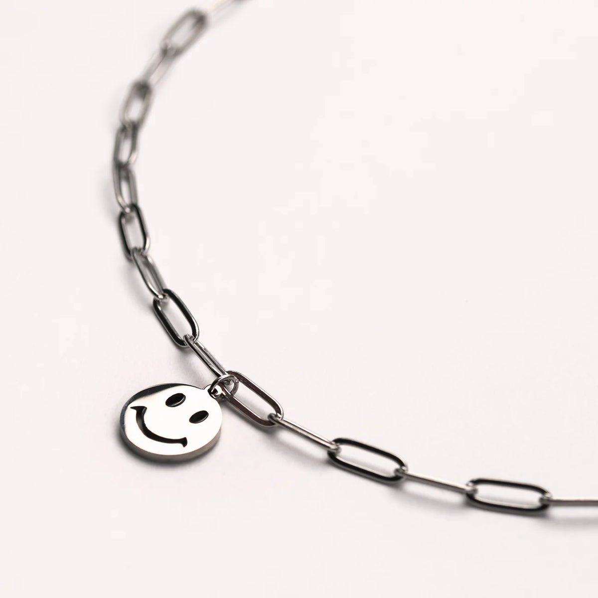 Slim Smile Silver Plated Necklace