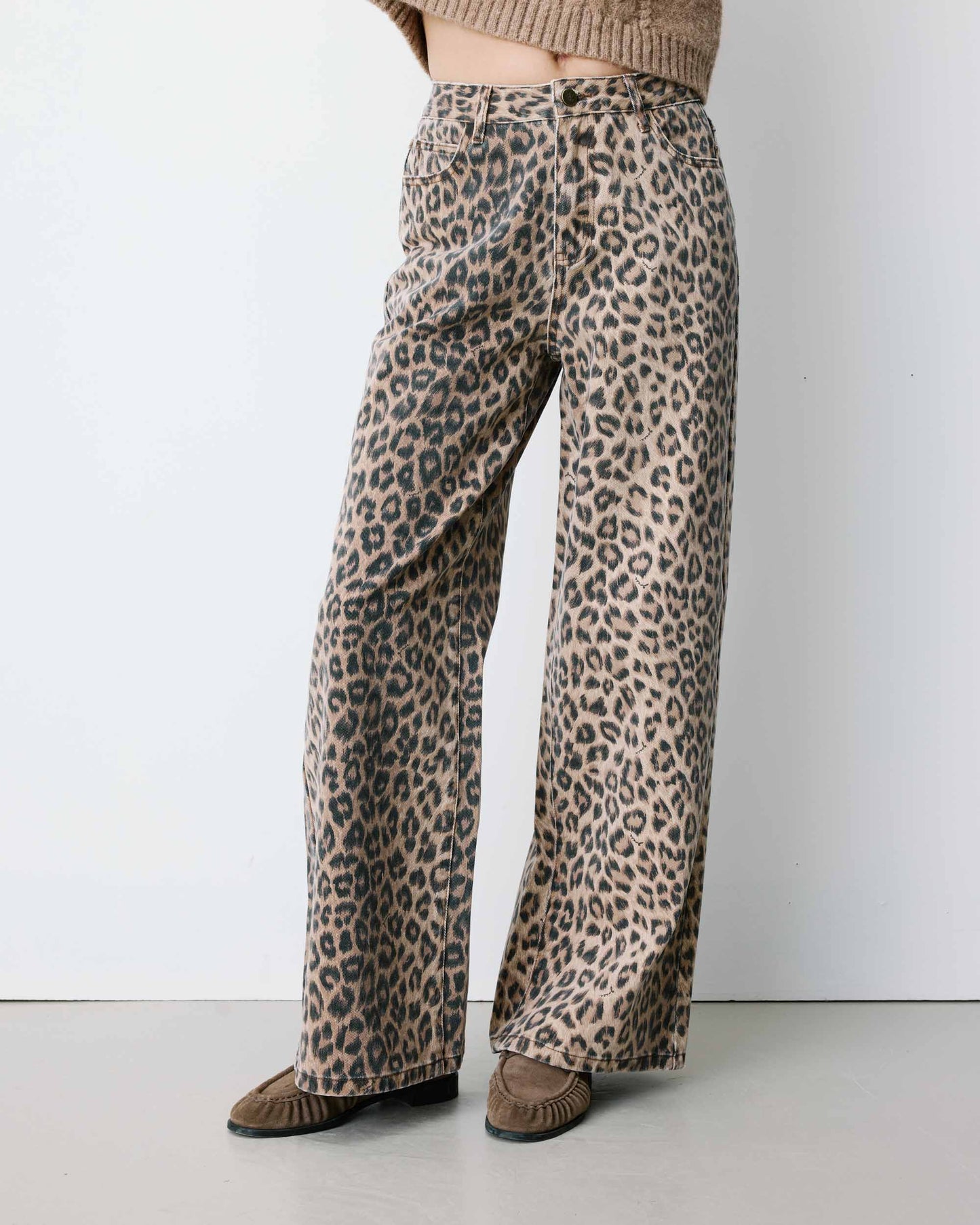 Socca Wide Trousers - Leopard