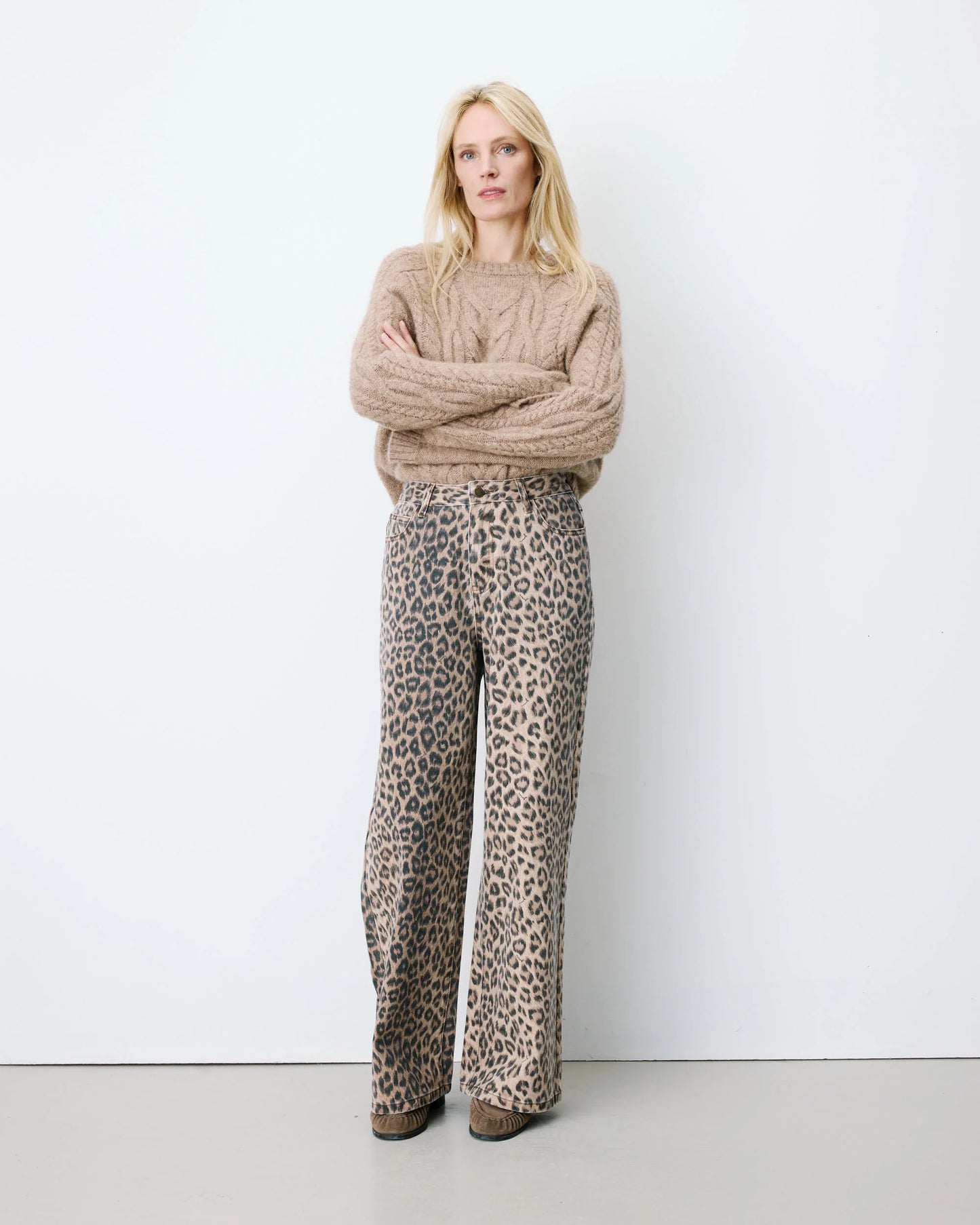 Socca Wide Trousers - Leopard
