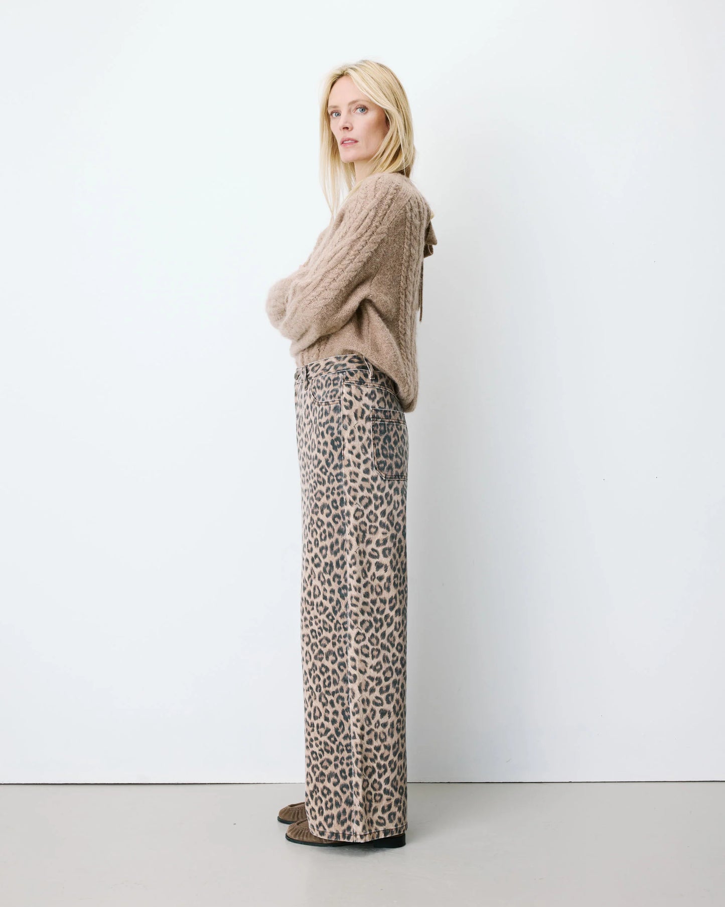 Socca Wide Trousers - Leopard
