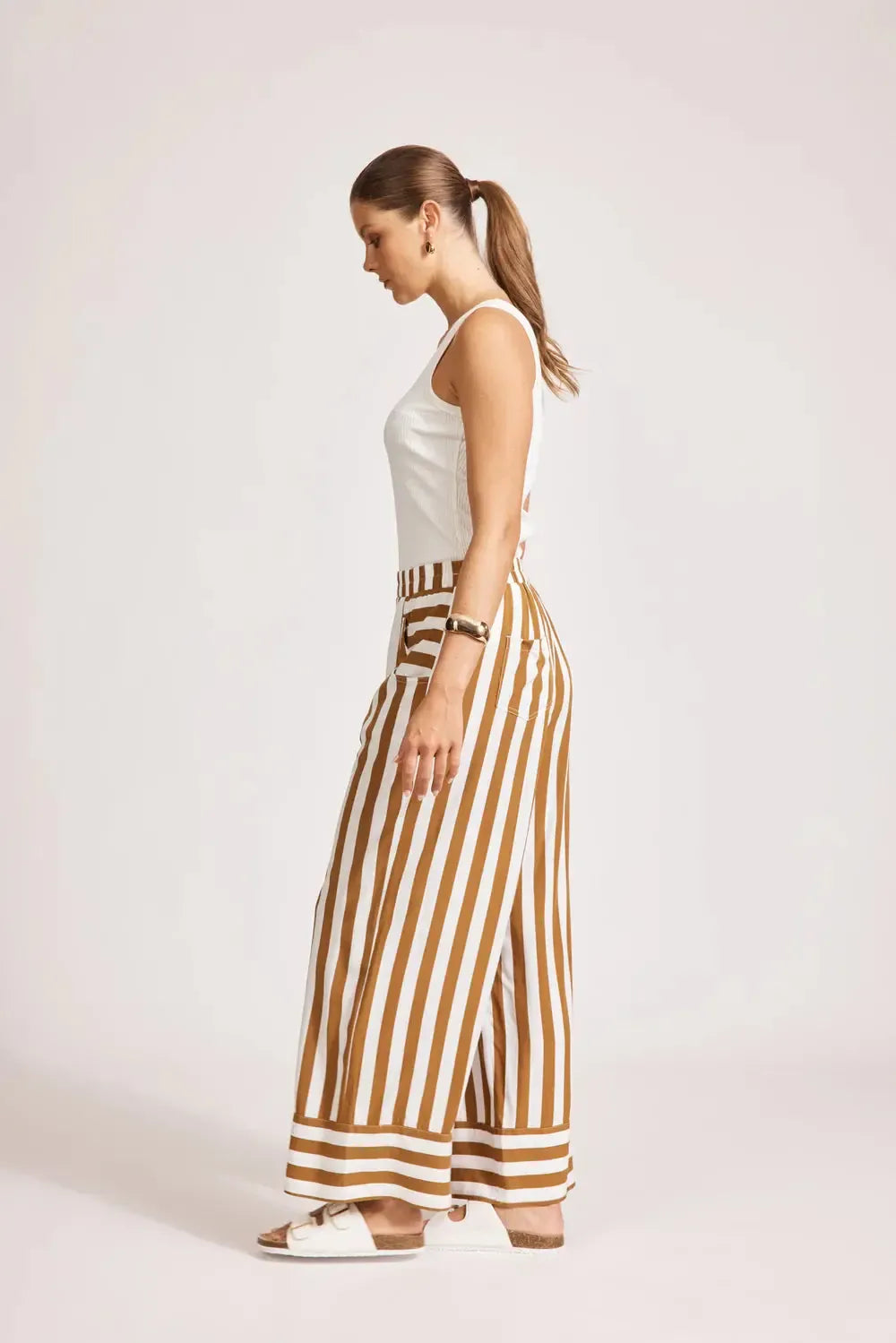 Treville Stripe Pant - Caramel