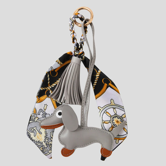 Dog Bag Charm - Grey