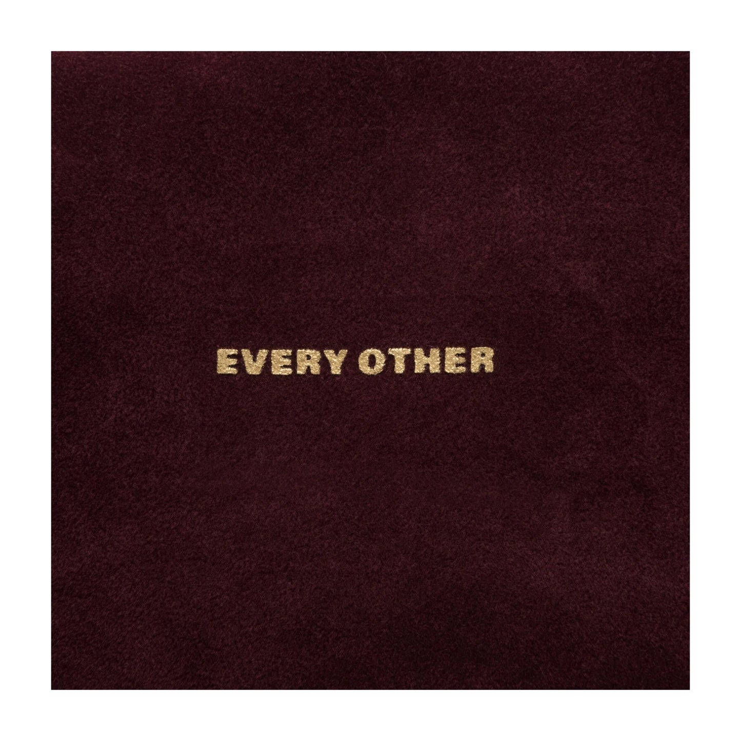 Suede Effect Bowling Bag - Burgundy