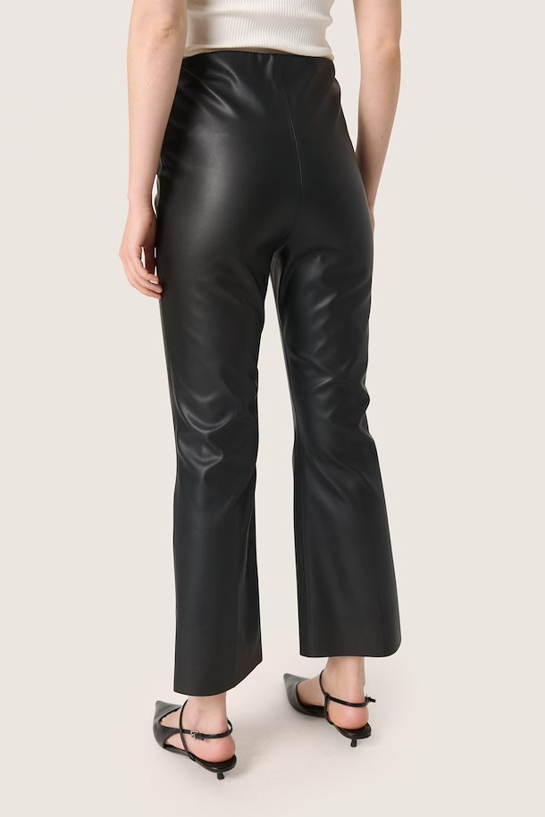 Kaylee PU Kickflare Trousers - Black