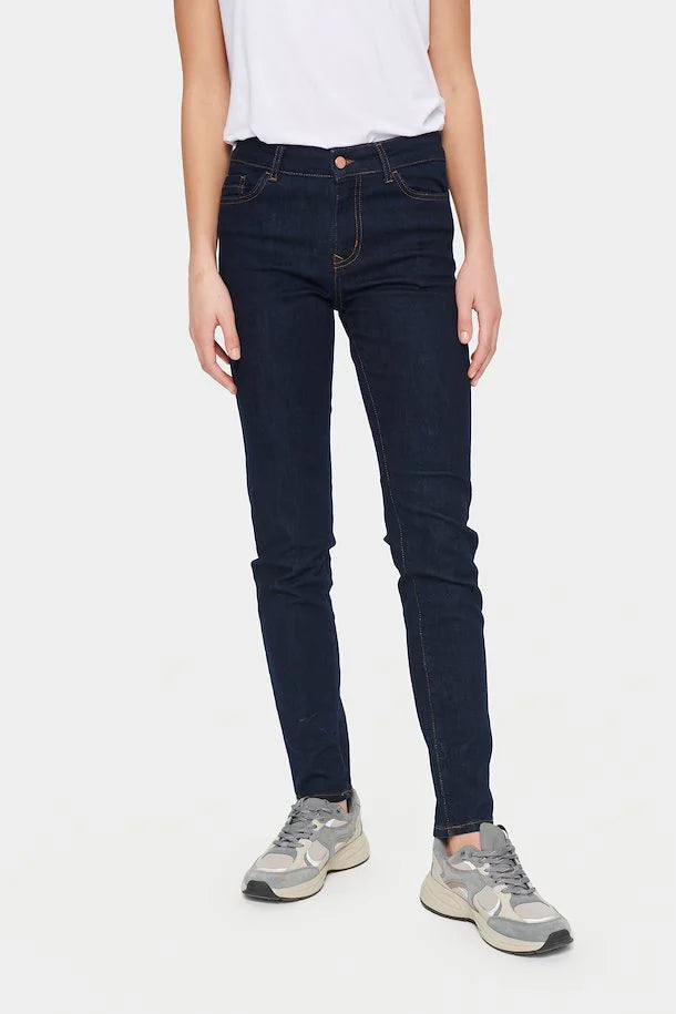 MollySZ Slim Jeans - Dark Blue Denim