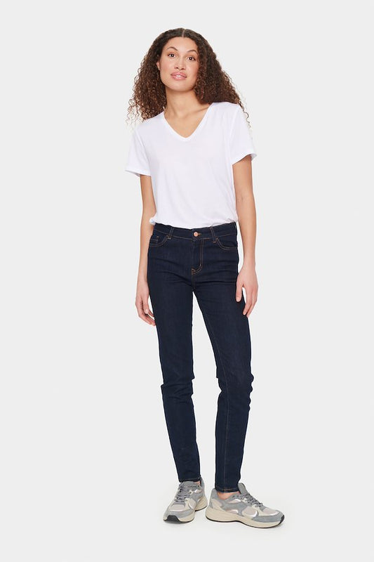 MollySZ Slim Jeans - Dark Blue Denim