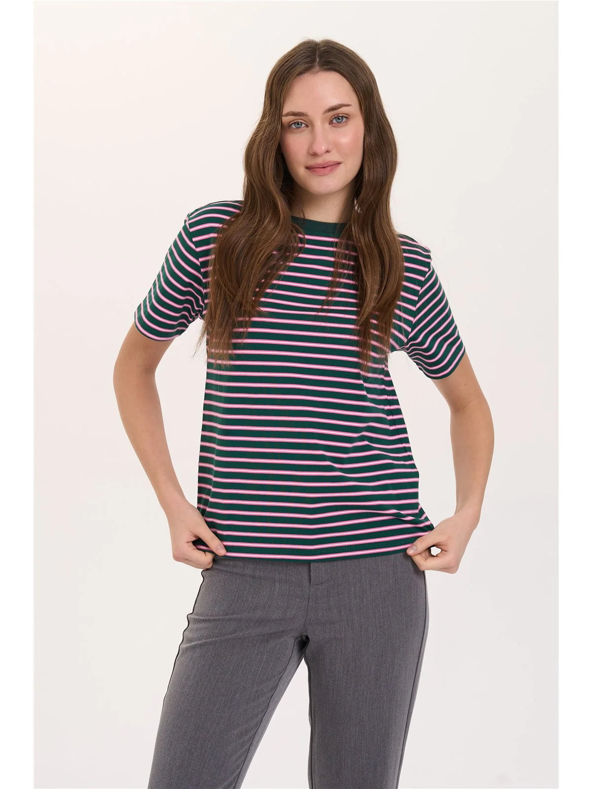Ziggy T - Shirt - Green & Pink