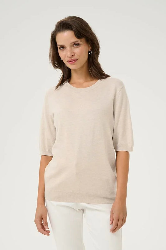 KAlizza O-Neck Pullover - Feather Grey Melange