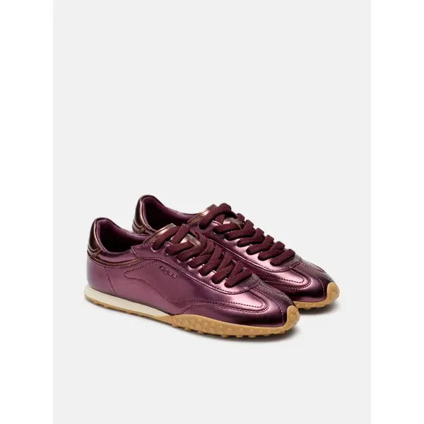 Bridge Metallics Trainers - Burgundy