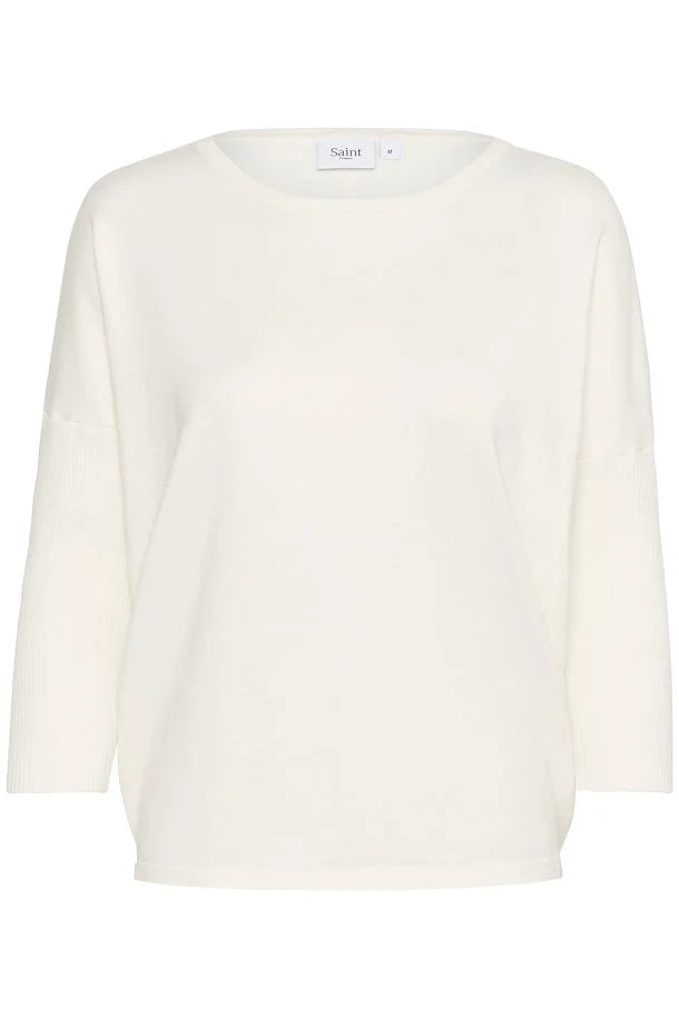 MilaSZ Round Neck Pullover - Ice