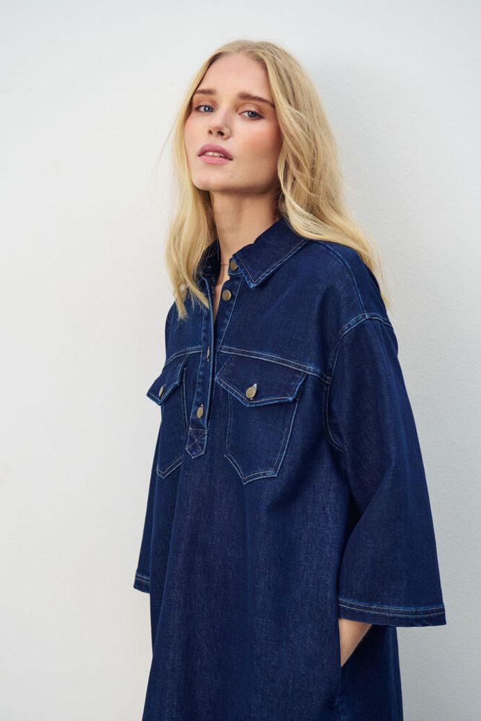 LoesaSZ Denim Dress - Dark Blue Denim