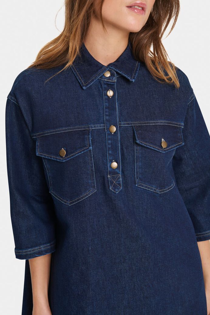 LoesaSZ Denim Dress - Dark Blue Denim