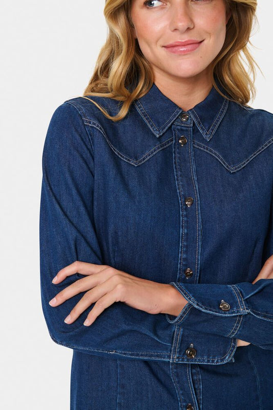 MartheSZ Shirt - Medium Blue Denim
