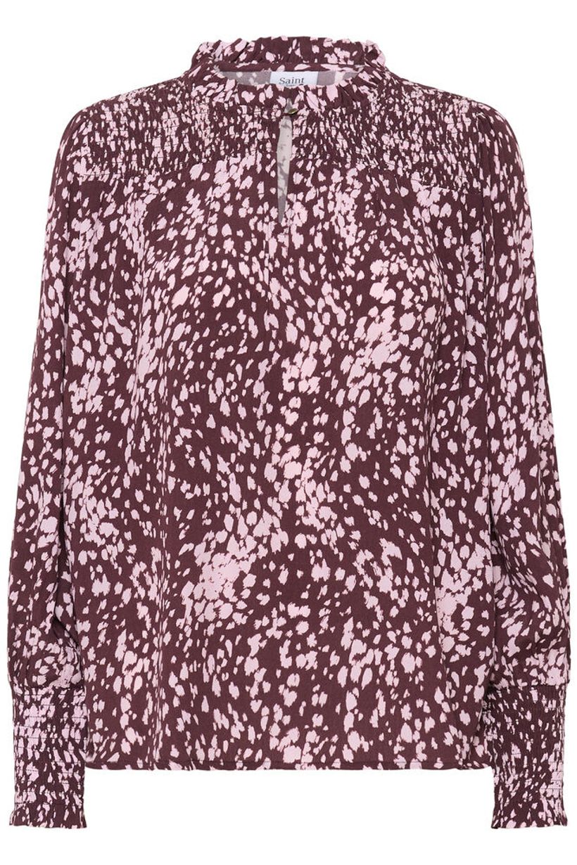 MalikaSZ Blouse - Fudge Spotty Animal