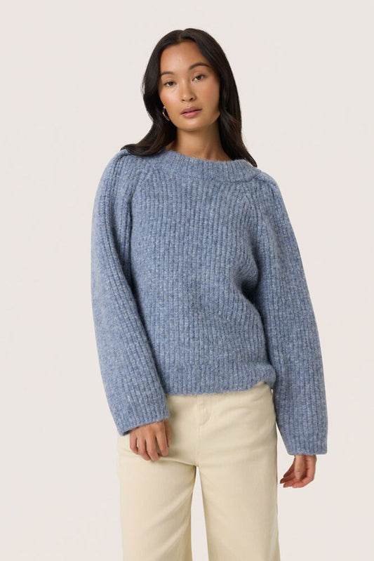 SLPleoni Pullover - Bijou Blue Melange