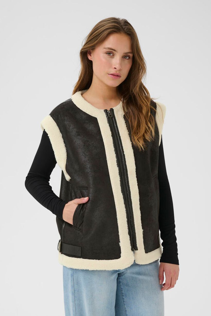 KApernille Waistcoat - Black Deep