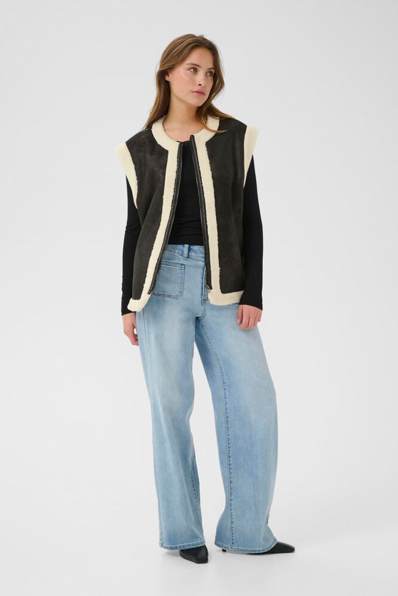 KApernille Waistcoat - Black Deep