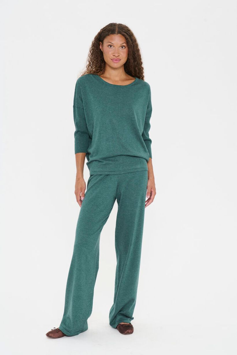 MilaSZ Round Neck Pullover -June Bug Melange