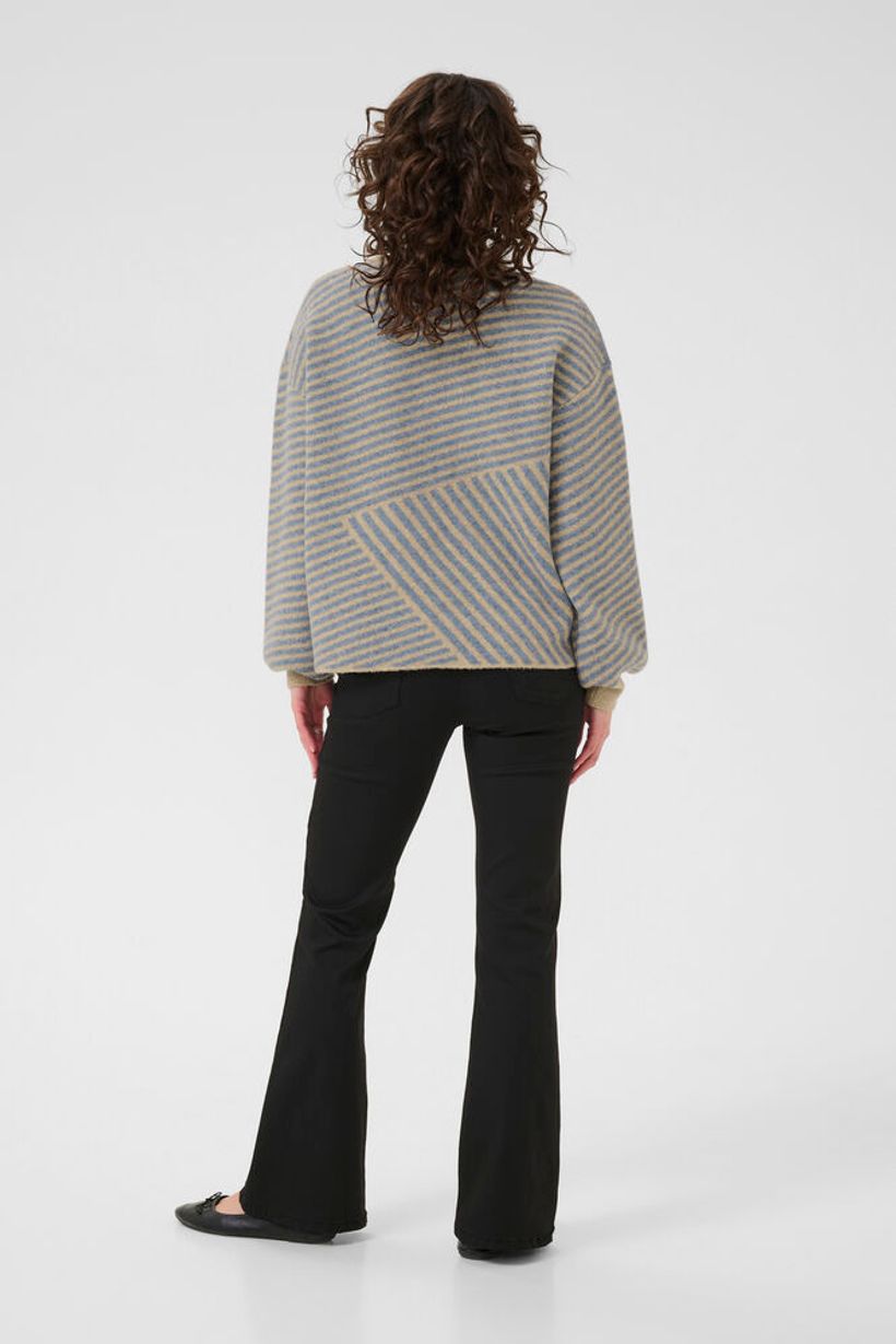 KAverana Knit Pullover - Feather Grey Melange / Windward Blue