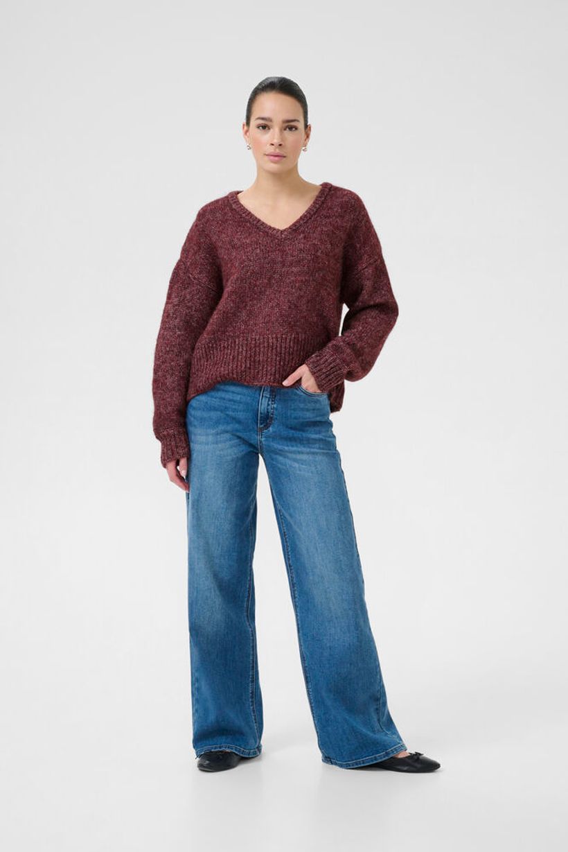 KAtrina Long Sleeve Pullover - Windsor Wine Melange