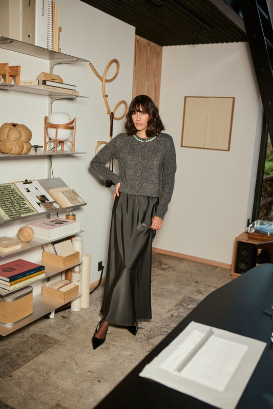 KAhill Long Skirt - Black Oyster
