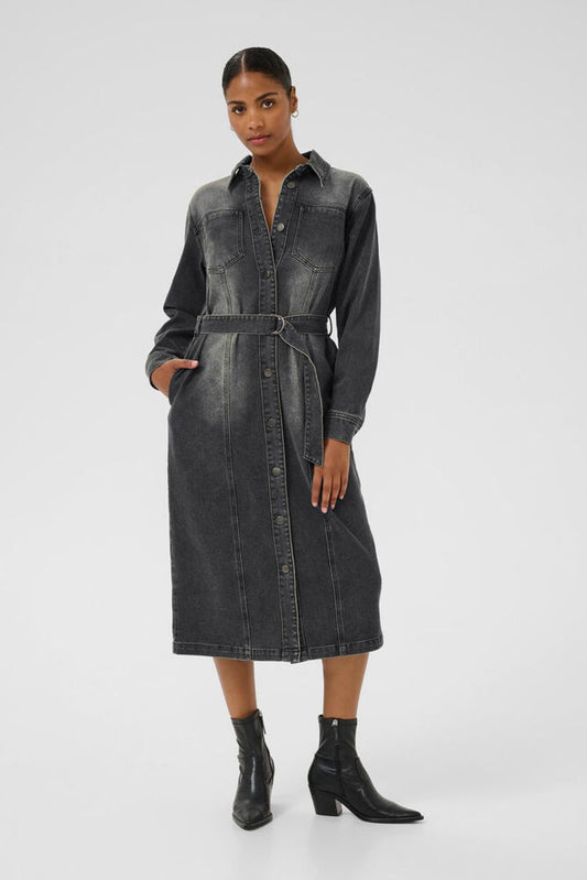 KAabby Denim Dress - Medium Grey Denim