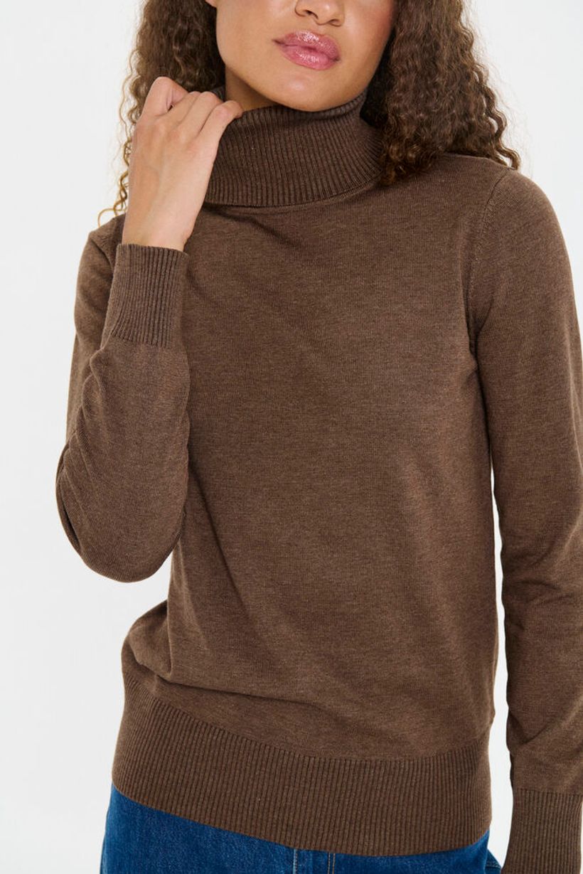 MilaSZ Rollneck Pullover - Fondue Fudge Melange