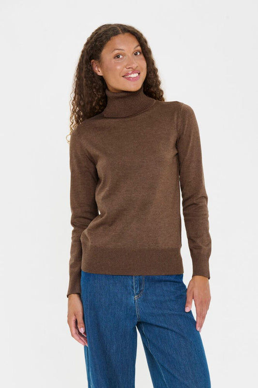 MilaSZ Rollneck Pullover - Fondue Fudge Melange