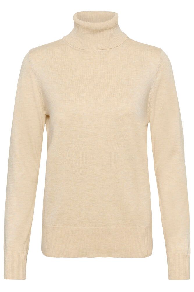 MilaSZ Rollneck Pullover - Brown Rice Melange