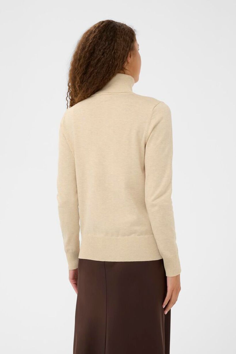 MilaSZ Rollneck Pullover - Brown Rice Melange