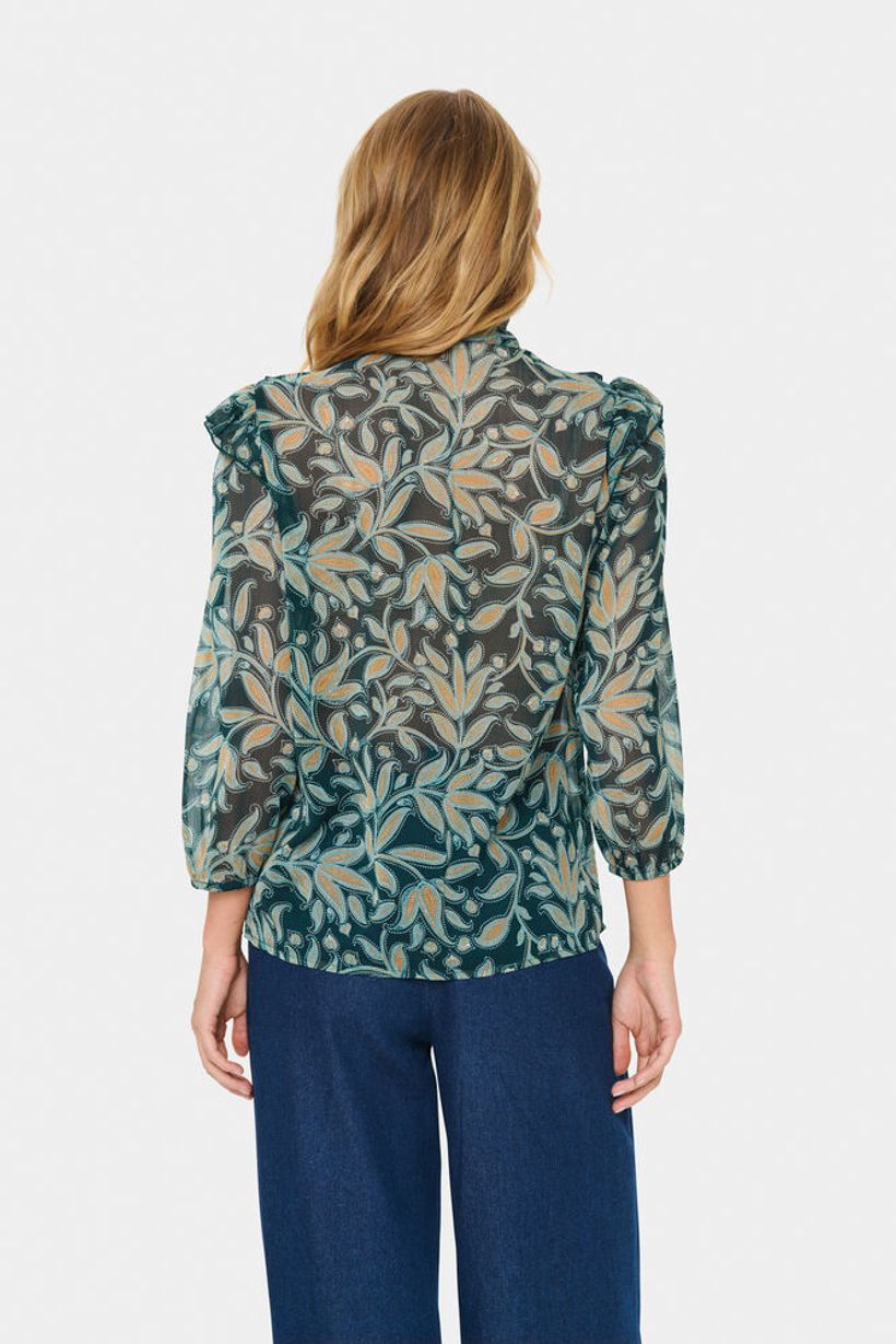 MaxineSZ Blouse - Pine Autumn Flora
