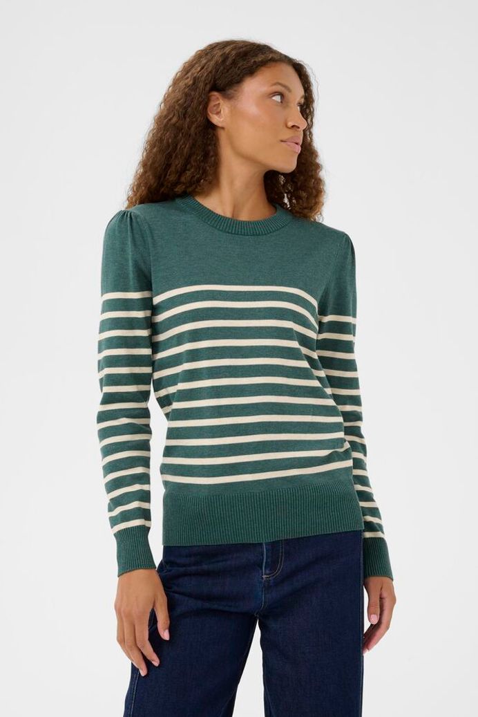 MilaSZ Long Sleeve Striped Pullover - June Brown Rice