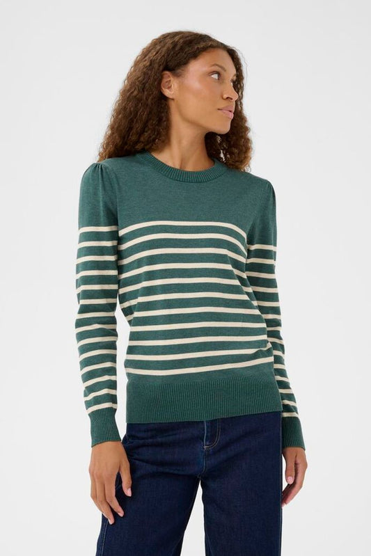 MilaSZ Long Sleeve Striped Pullover - June Brown Rice