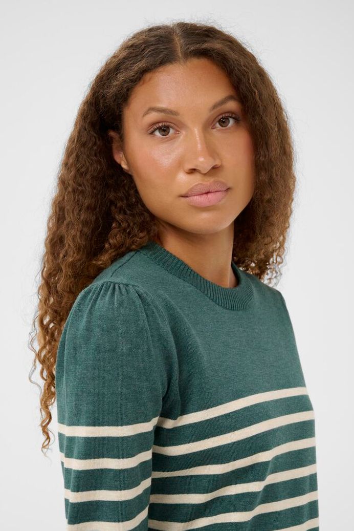 MilaSZ Long Sleeve Striped Pullover - June Brown Rice