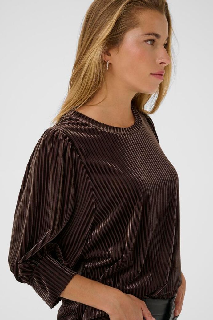 KAcaca Blouse - Black Coffee Brown