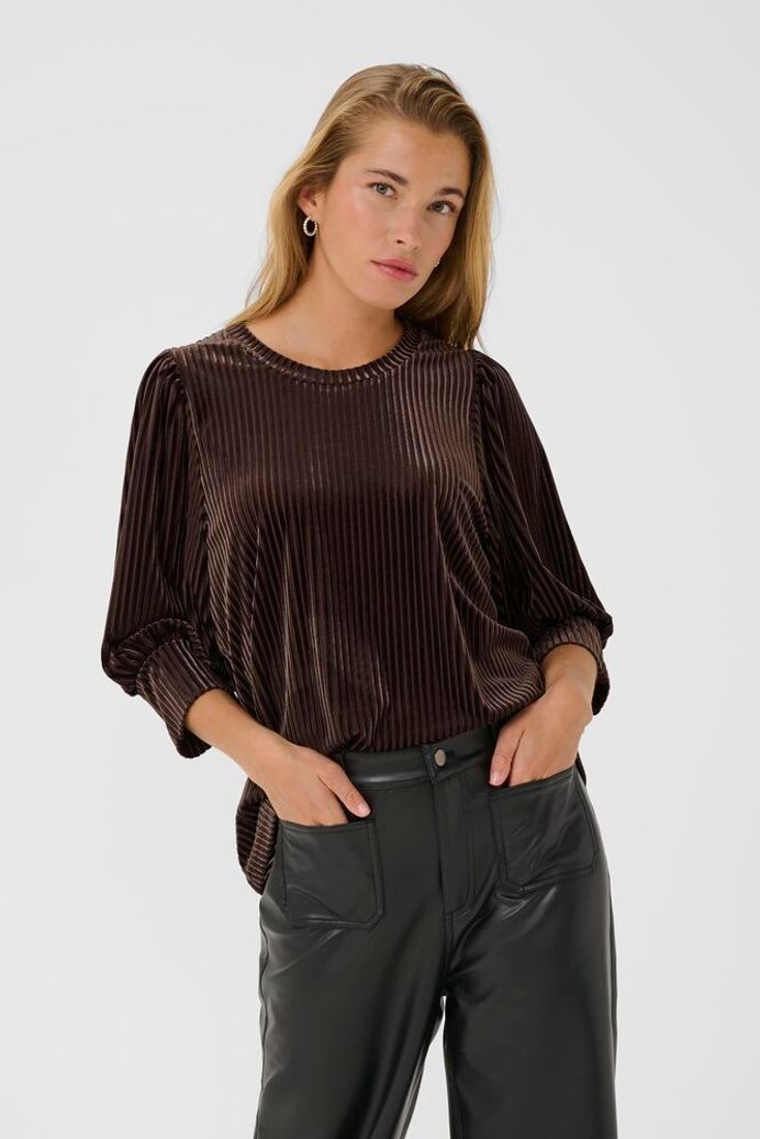 KAcaca Blouse - Black Coffee Brown