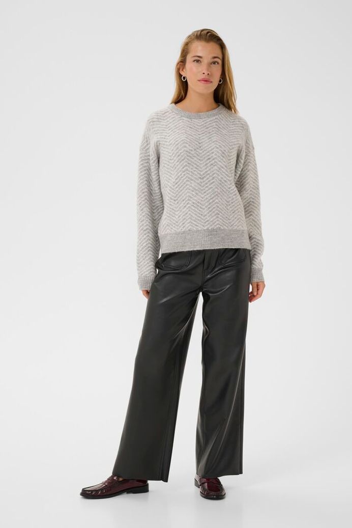 KAbitzy Pullover  - Grey Melange / Chalk Zig Zag