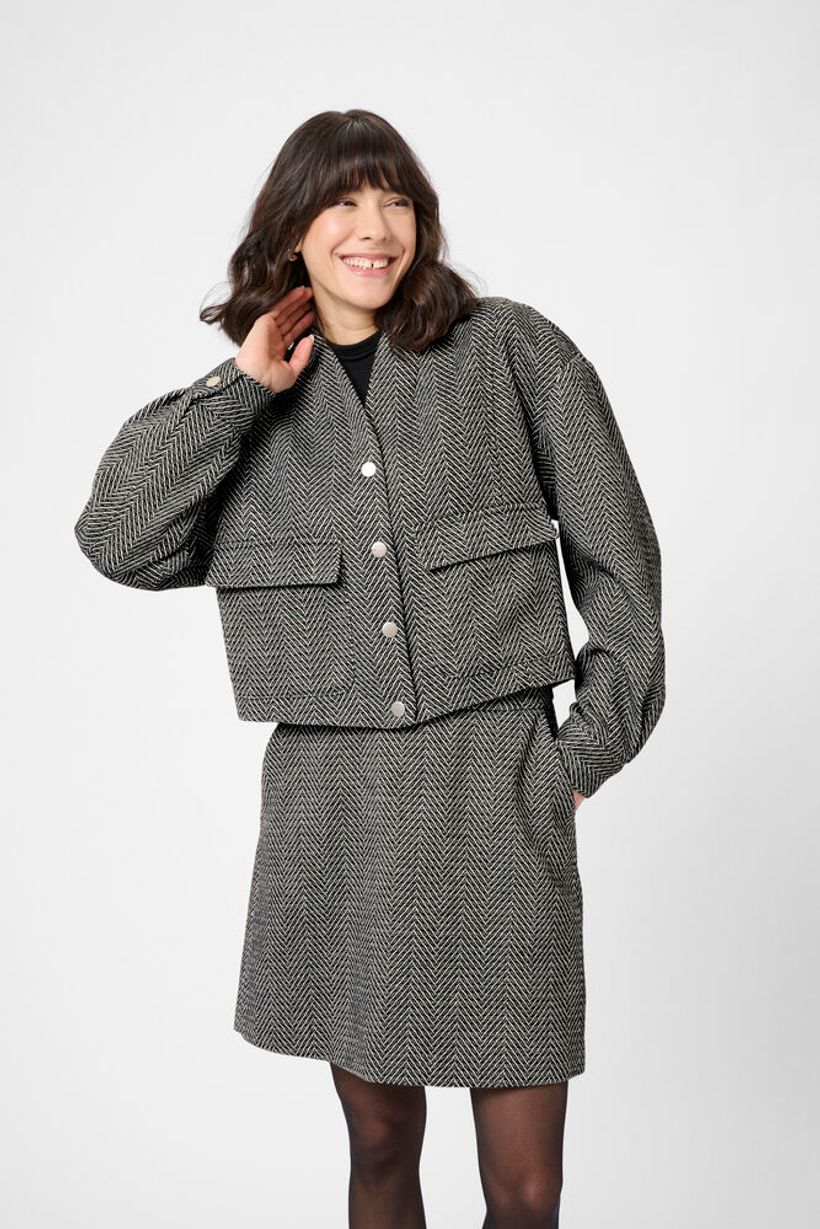 KAvalentina Jacket - Black & White Tweed