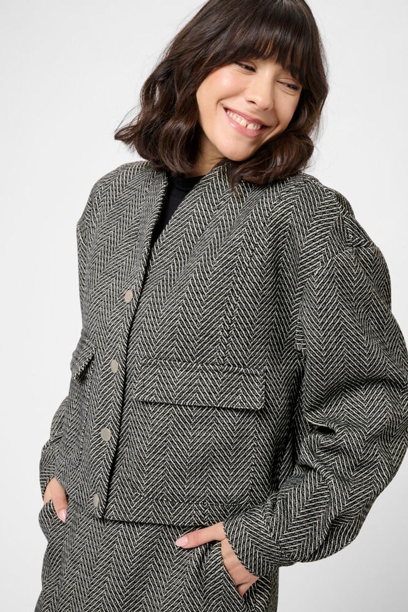 KAvalentina Jacket - Black & White Tweed