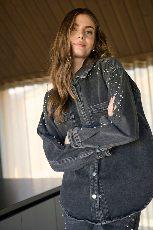 Kapetra Denim Shirt - Grey Vintage Wash