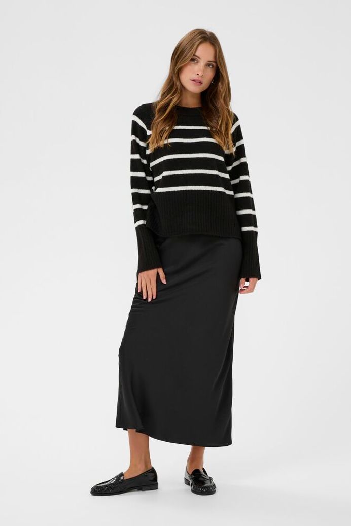 KAerin Knit Pullover - Black Chalk Stripe