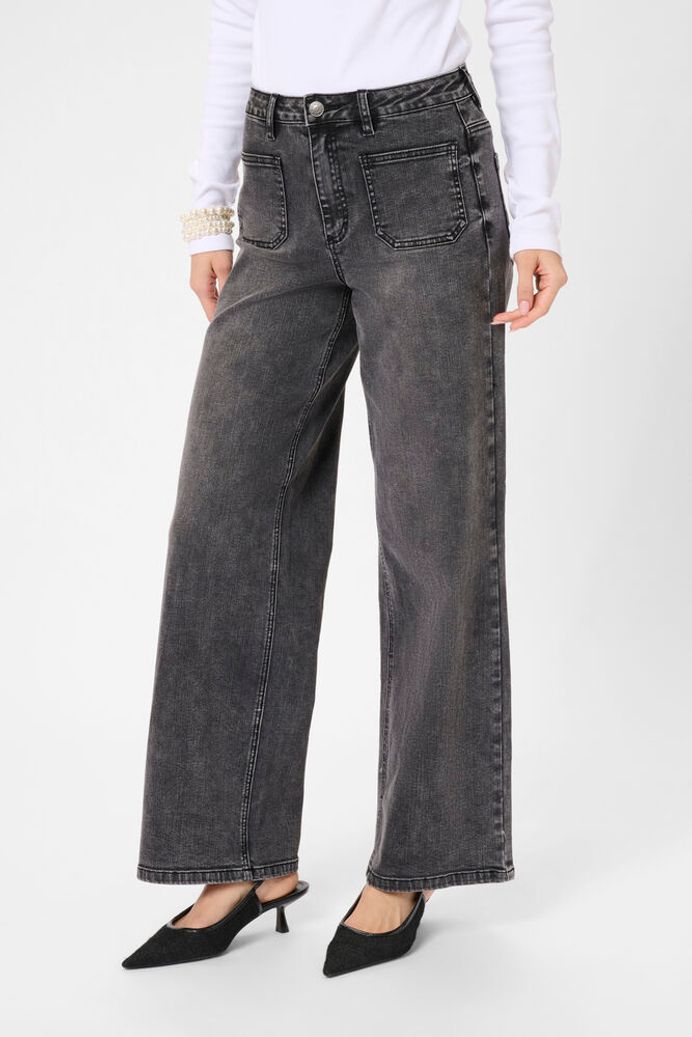 KAbrook High Waisted Jeans - Grey Vintage Wash
