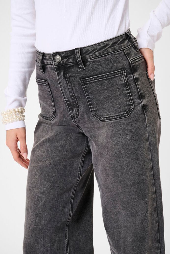 KAbrook High Waisted Jeans - Grey Vintage Wash