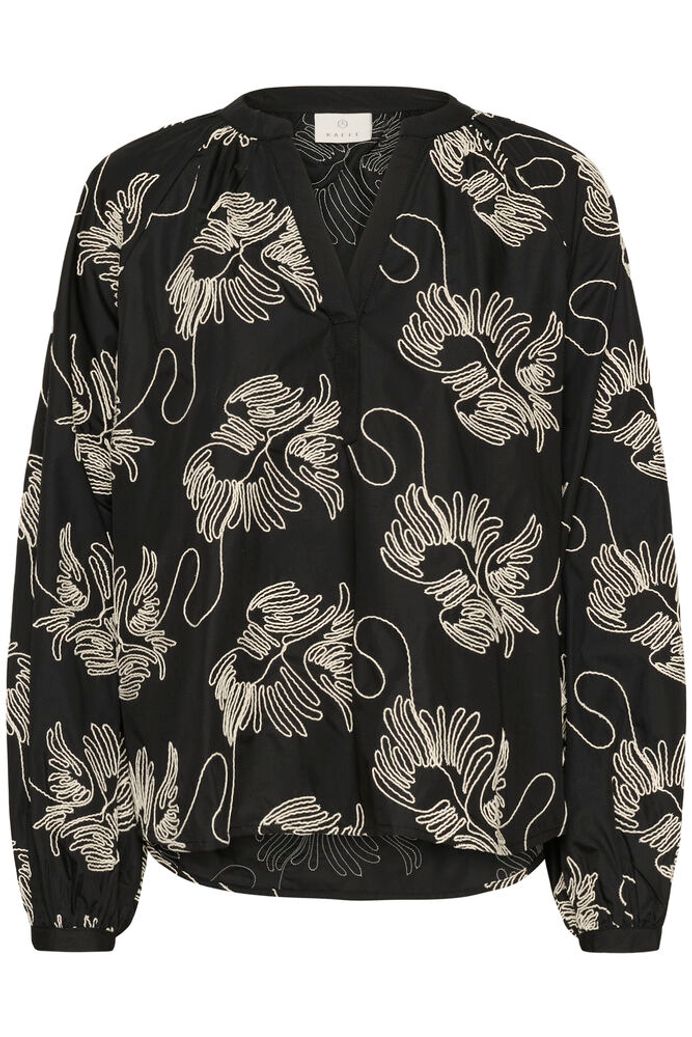 KAvinnie Blouse - Black Chalk Embroidery