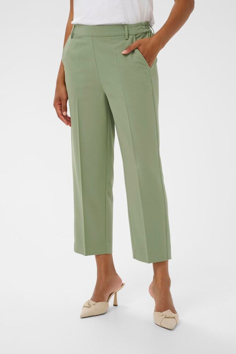 KAsakura HIgh Waisted Cropped Trousers - Sea Spray