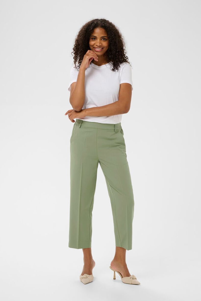 KAsakura HIgh Waisted Cropped Trousers - Sea Spray