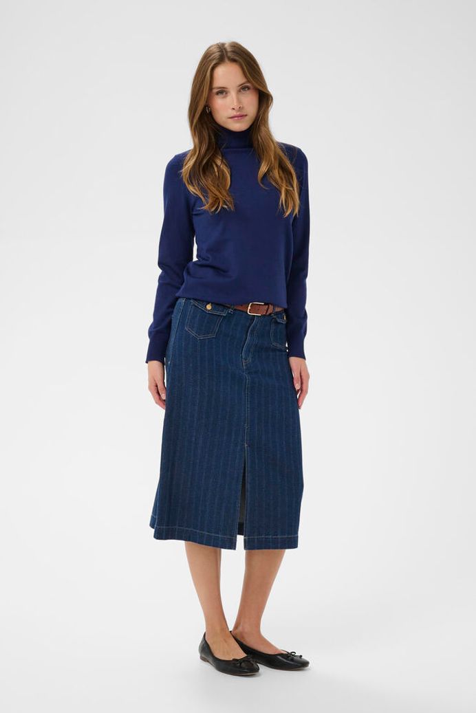 MilaSZ Rollneck Pullover - Navy Peony