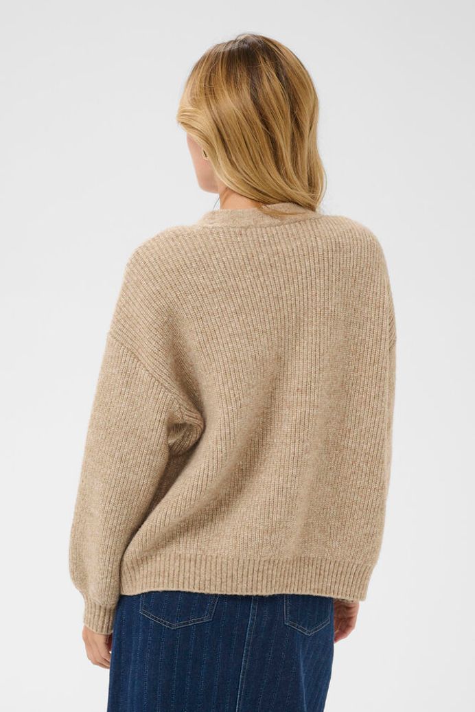 OttolineSZ Open Cardigan - Tannin Melange