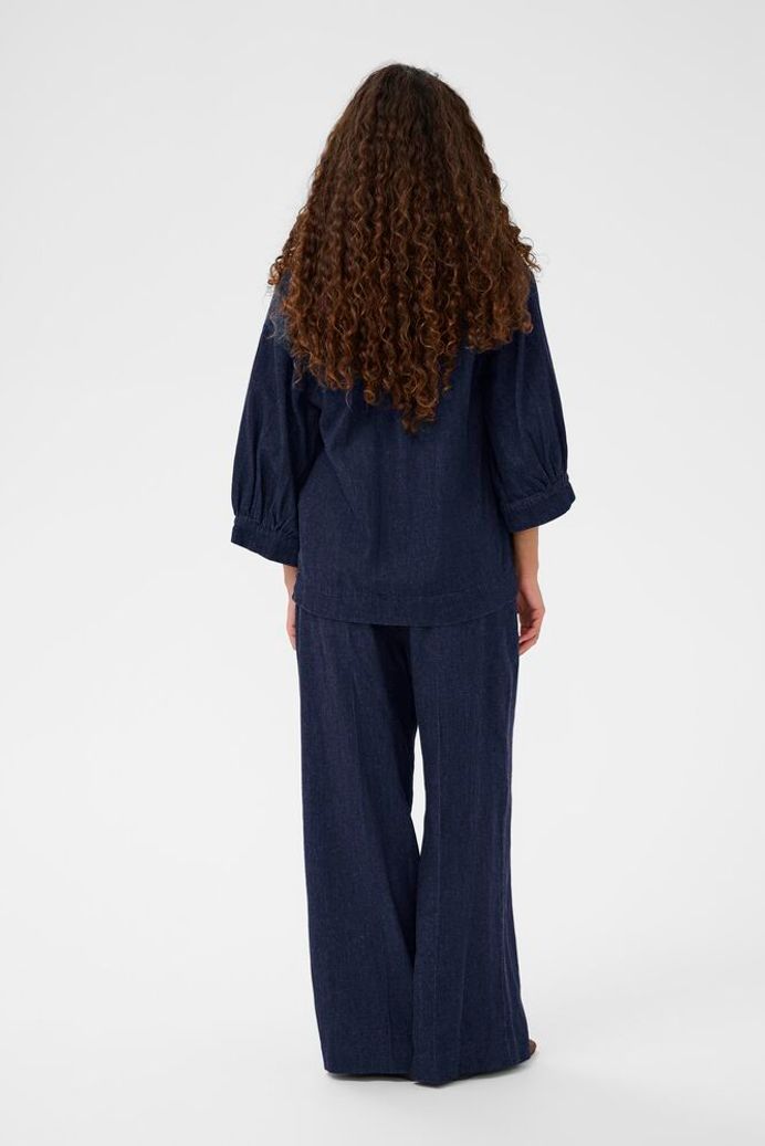 SLChaman Toledo Blouse - Dark Blue Denim