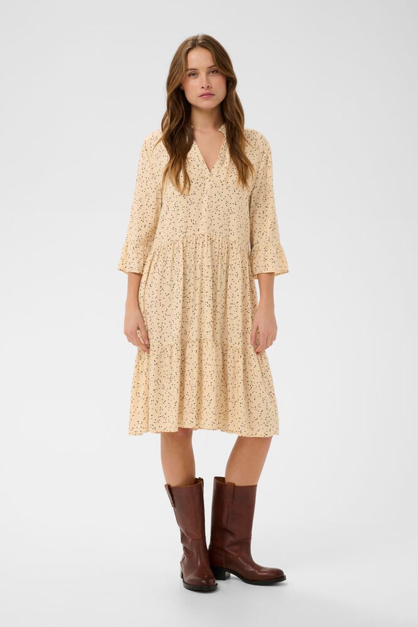 EdaSZ Dress - Cream Black Mini Dots